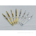 gold and silver plastic ballpoint pen for promotional gift